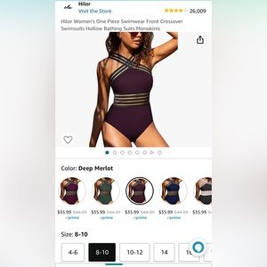 Hilor Women’s one piece size 8-10